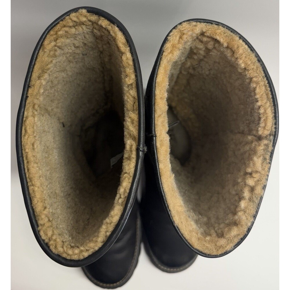 UGG Brooks Tall Boots Women's Size 8 Black Shearling Leather 5490 Winter - Picture 10 of 15